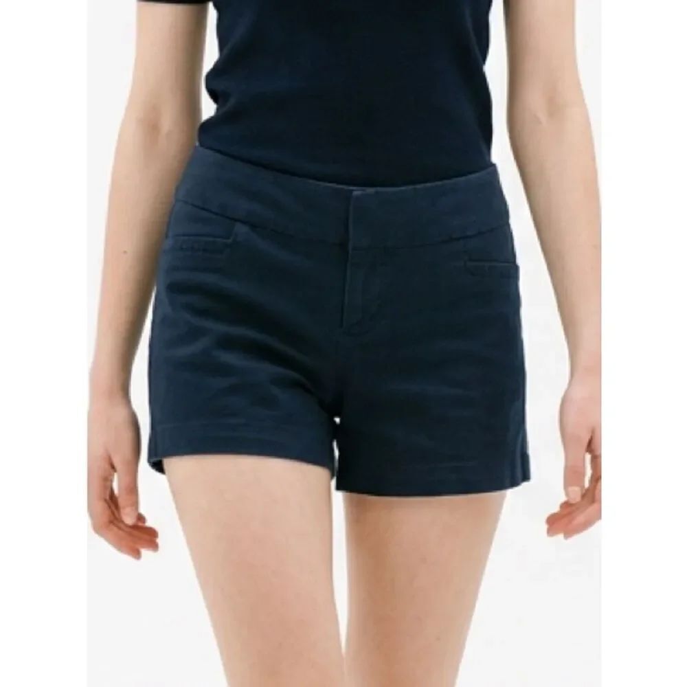 LILLY PULITZER | Navy Blue Solid Short Shorts Stretch Worn-In Women’s Size 0